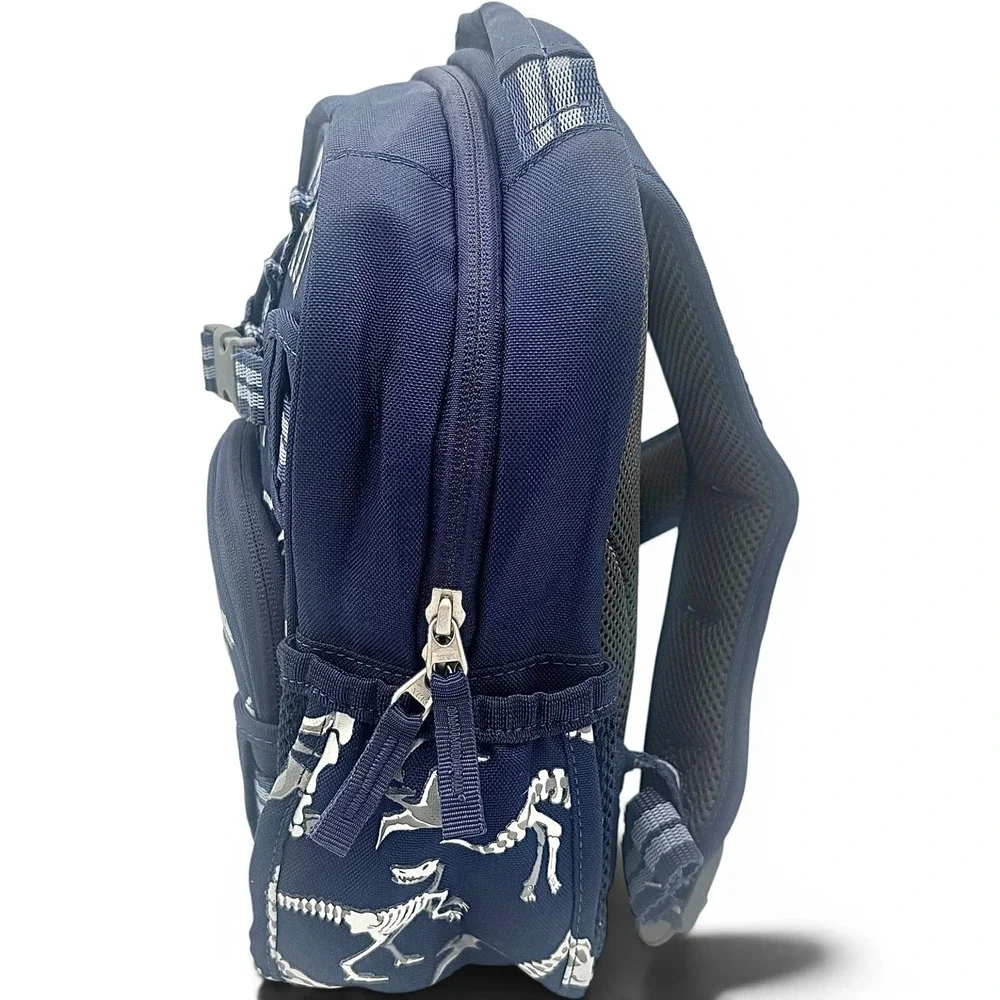 Pottery Barn Kids SMALL Mackenzie GLOW DARK Dino Dinosaur Backpack Navy Blue PBK